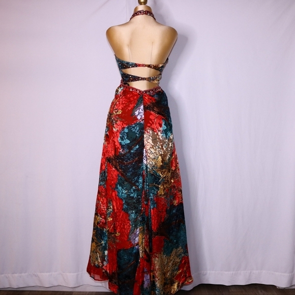 Stunning Tony Bowls / Mon Cheri Evening Gown,Boho Wedding, Prom, Pageant Dress - Picture 5 of 16